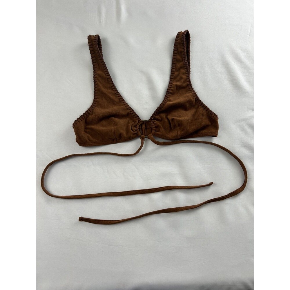 Out From Under Women Brown Swimsuit Top Large